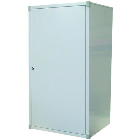 Copricaldaia da esterno 100 x 55 x 44 cm in metallo colore bianco con serratura a chiave 111937