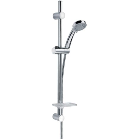 Doccia saliscendi p1 con porta sapone e doccia a anticalcare 3 getti paini 50cr124-p1 (1/2)