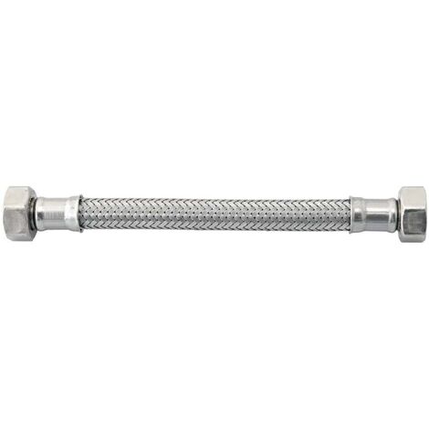 Attacchino flessibile idrobric in acciaio inox, attacco 1/2 femmina femmina, 20 cm, idb h0226 b20