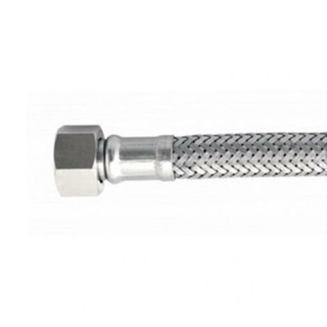 Attacchino flessibile idrobric in acciaio inox, attacco 1/2 femmina femmina, 20 cm, idb h0226 b20