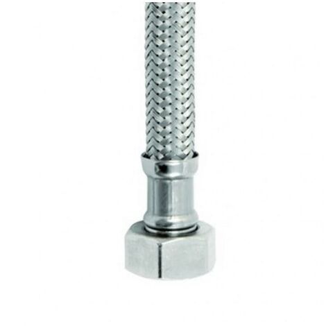 Attacchino flessibile idrobric in acciaio inox, attacco 1/2 femmina femmina, 20 cm, idb h0226 b20