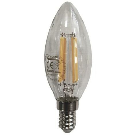 Lampadina LED a filamento fiamma 6W attacco E14 806 lumen luce