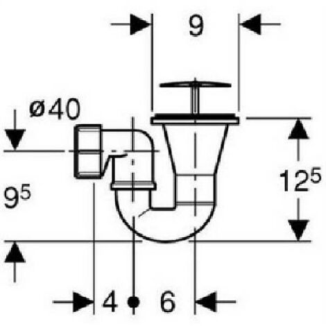 Geberit piletta sifonata per piatto doccia Ø 60 mm