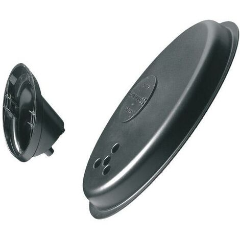 Lombaro LB11432 Braccetto Di Supporto E Copertura In Policarbonato Per Plafoniera Airy Oval, Colore Nero, Installazione A Parete O Palo