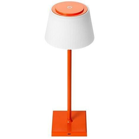 Lampada da tavolo led ricaricabile dimmerabile ip44 arancione io64003