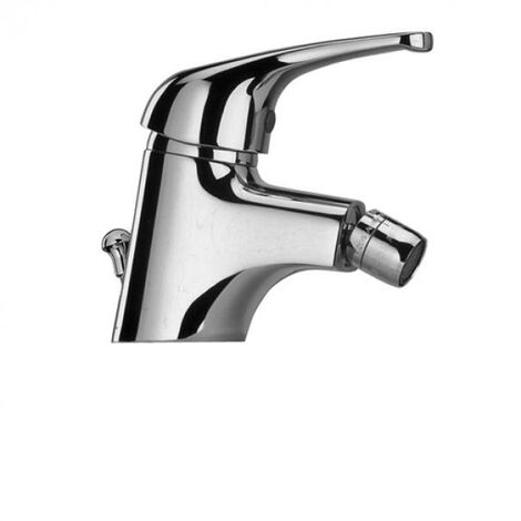 Rubinetto miscelatore bidet monocomando paini creta 100, pai 42cr306, monoforo, scarico automatico 1 e 1/4