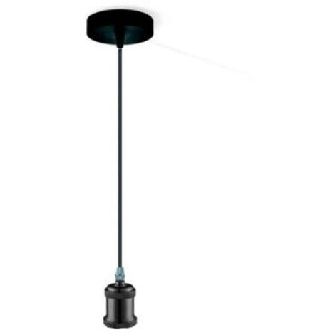 Lampada a sospensione globo oliver, in metallo nero, lampadina non inclusa, glb a31