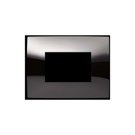 Placca 3 moduli metal black lucido abb chiara 2csk0317ch