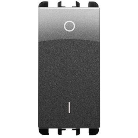 Interruttore bipolare 16a 1 modulo acciaio scuro urmet 10162ac