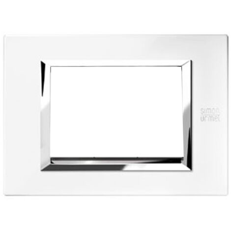Placca expì metallo bianco perla, 3 moduli urmet 13903.bp (1/4)