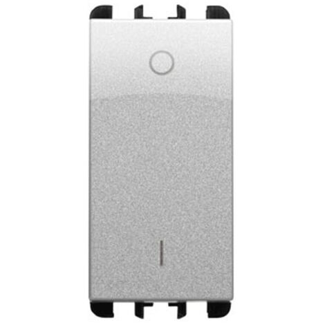 Interruttore bipolare 16a 1 modulo alluminio urmet 10162al (1/3)