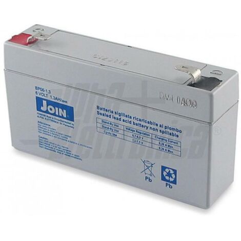 Batteria al piombo 6v 1,3ah agm con faston alpha elettronica bp06-1.3 (1/5)
