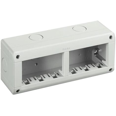 Custodia scatola protettiva per prese e interruttori a muro bticino idrobox matix 25406, grado di protezione ip40, 6 moduli (1/4)