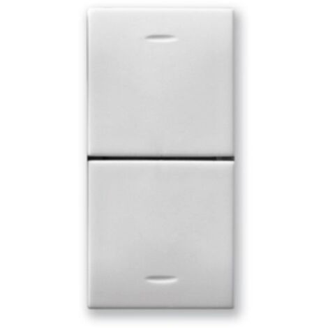 Doppio pulsante domus s44 colore ral 9010 1p na+1p na 10a 250v 1 modulo ave 441056