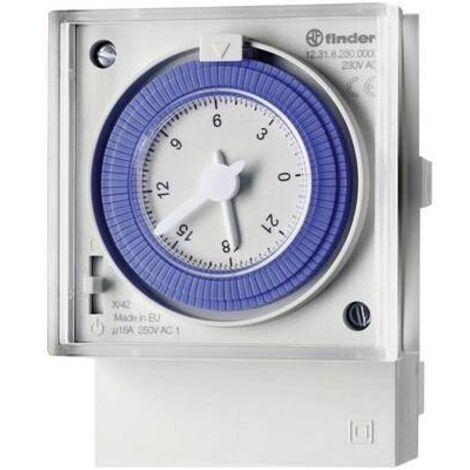 Interruttore orario emr giornaliero settimanale 1 scambio 16a finder 123182300000 (1/4)