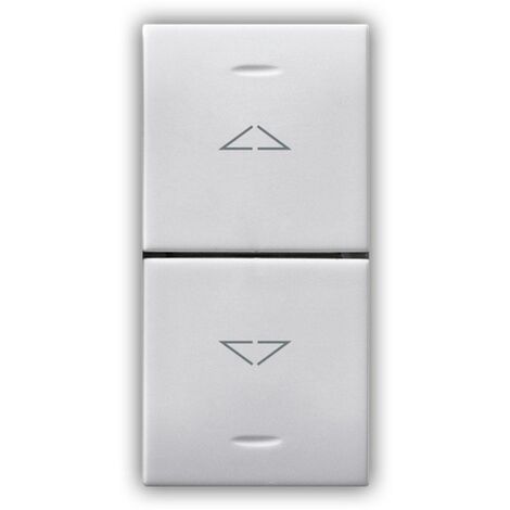 Doppio pulsante con frecce domus s44 colore ral 9010 1p na+1p na 10a 250v 1 modulo ave 441056f (1/2)