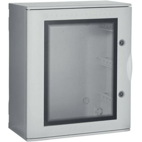 Quadro con oblò in vetroresina ip66 54 moduli grigio 500x430x210mm vtr 03 oblo bocchiotti b04623