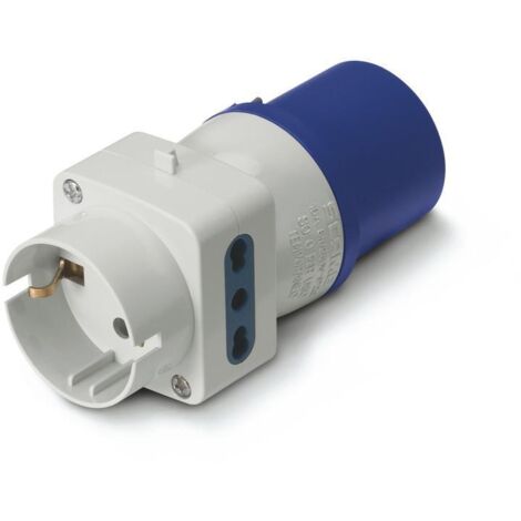 Scame adattatore semplice iec309 ip20 16a 2p+t 250v 6h 2 biv.+1 p30