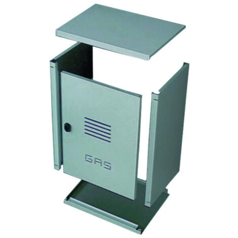 Cassetta contatore gas in lamiera zincata h60 l45 p24