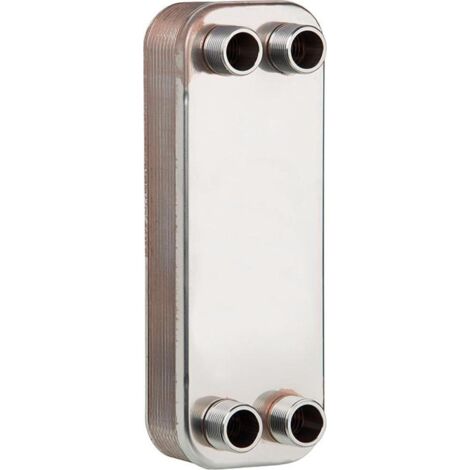 Scambiatore saldobrasato a 20 piastre flusso parallelo attacchi 3/4 zilmet 17b2072004