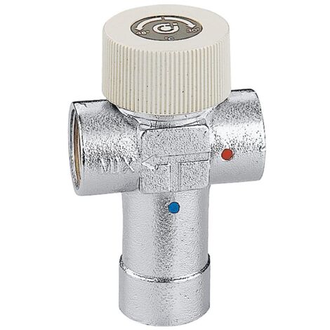 Miscelatore termostatico regolabile con corpo in ottone cromato Caleffi 520 1/2" 40-60°C