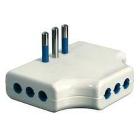 Adattatore piatto da s11 a 3p11 colore bianco fanton 87250 (1/2)