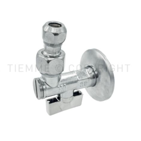 Valvola sottolavabo cromata con filtro snodo e rosone tiemme 2950007