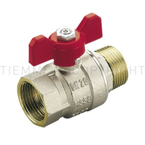 Valvole scirocco maschio/femmina iso228 con leva farfalla tiemme 2310022