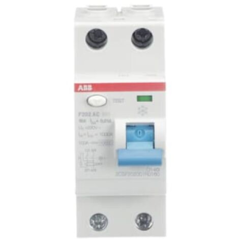 Interruttore differenziale puro 2 poli f202 ac 16a 10ma abb f427799