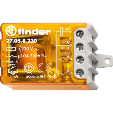 Relè ad impulsi 2 no, 10 a, bobina ac, 230 v finder 270582300000