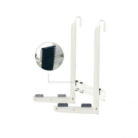 Mensola a ringhiera mr-70 ivory regolabile per climatizzatori 350-760 mm con antivibranti no-shock tecnosystemi 11100028