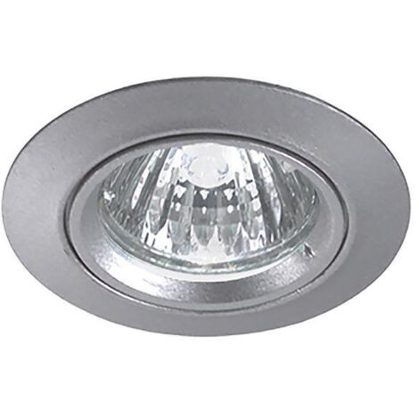 Faretto led 1x50w incasso soffitto gu10 rotondo fisso grigio metallo Ø83mm foro 68mm ip20 rossini illuminazione 5128-gr