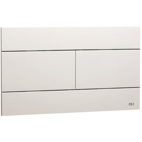 Placca di comando doppio tasto ultrasottile per cassette incasso in abs bianco oli slim 659041