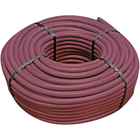 Tubo corrugato isolante marrone Ø32 mm con tirafilo rotolo da 25 metri pvc autoestinguente tubifor 25-tf01032mt025