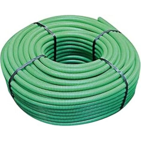 Tubo corrugato isolante verde Ø25 mm con tirafilo rotolo da 50 metri pvc autoestinguente tubifor 50-tf01025vt050