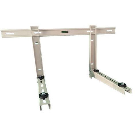 Staffa con barra per unità esterna condizionatore lamiera zincata bianca portata 240kg mc air maz240k (1/5)