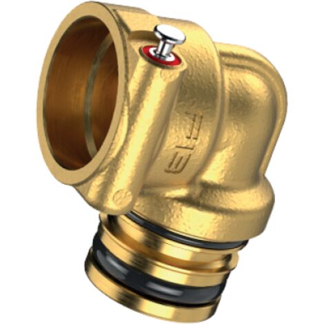 Adattatore a gomito 90 gradi f13 femmina maschio raccordo rapido per impianti idrici teco fastec rf12210100