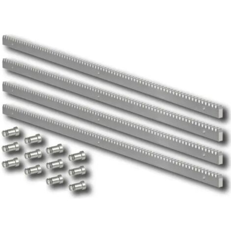 Cremagliera in acciaio zincato 30×8 mm mod.4 con attacchi a saldare 1 metro faac 490123 (1/3)