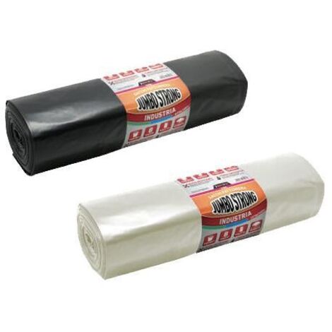 Buste pattumiera nere jumbo strong 93×110 cm 145 l extra strong my60 confezione 8 pezzi 1 kg brixo 043007