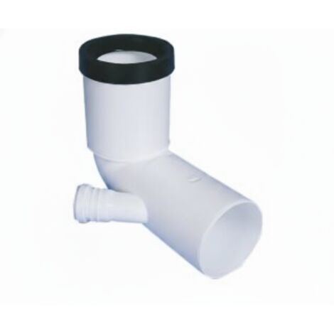 Curva prolungata wc 90° Ø90/40/40 in polipropilene bianco per sistema di scarico bamplast pp-tech bampi bsb090490