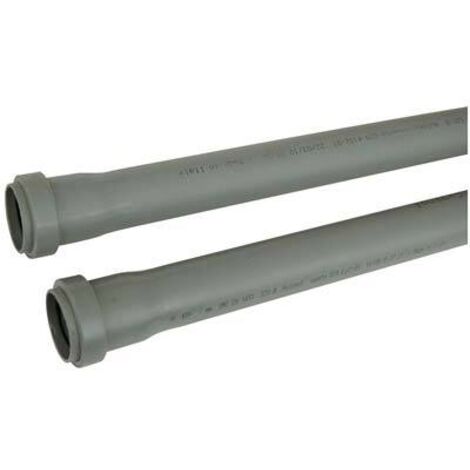 TUBO SCARICO IDRICO AD INNESTO 2 BICCHIERI - PP GRIGIO MM 40 CM 200 - 10 pezzi
