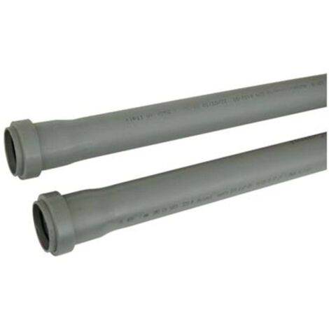 TUBO SCARICO IDRICO AD INNESTO 2 BICCHIERI - PP GRIGIO MM 90 CM 200 - 1 pezzo