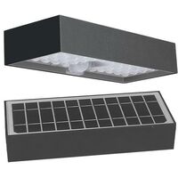 Lampada applique solare da esterno 800 lm ip65 antracite io67107