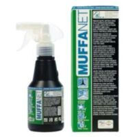 Detergente igienizzante al cloro attivo in flacone per muffe e batteri su superfici umide interne ed esterne facot muffanet muf0250
