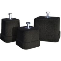 Piedino antivibrante per climatizzatori da pavimento in gomma sbr vulcanizzata 70×70×60 mm portata 100 kg tecnosystemi spk scd500269
