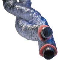 Tubazione flessibile isolata in alluminio e poliestere i-26 spessore 25mm diametro 152mm lunghezza 10metri systemair 80813