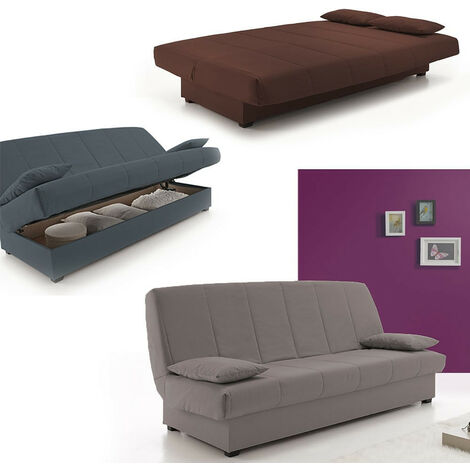 Sofa Cama Con Arcon De Almacenaje, Color Azul
