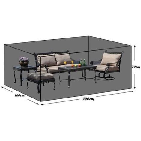 Housse pour table et chaises de jardin en polyester - 240x130x70 cm