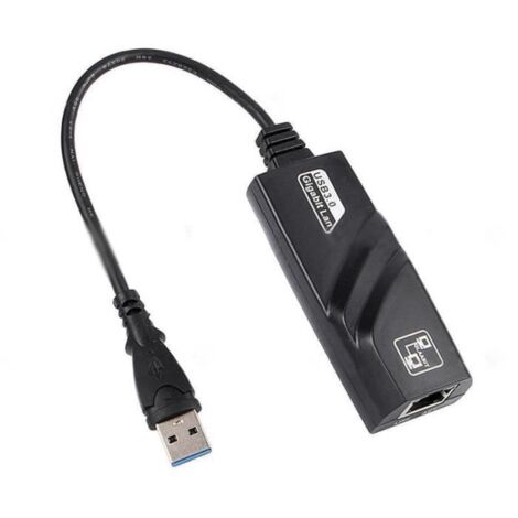 Adaptateur Gigabit RJ45 USB 3.0 a 10-100-1000 Mbps Adaptateur reseau Ethernet LAN pour PC Mac (1/4)