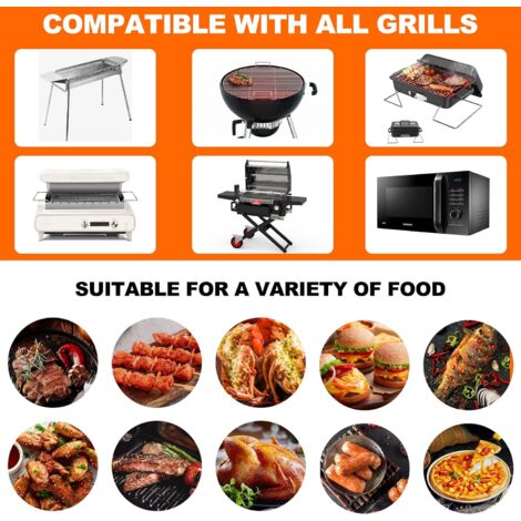 Lot De 5 Tapis De Cuisson Barbecue Réutilisables - Antiadhésifs, Lavables Au Lave-vaisselle, 40x50 Cm, Résistants à 260°C